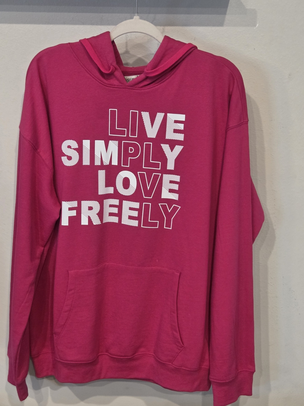 Wound Up Hot Pink "Live Simply Love Freely" Hoodie